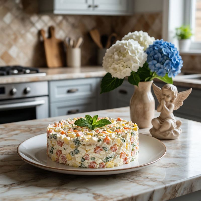 Современный оливье: как приготовить легендарный салат с мясом