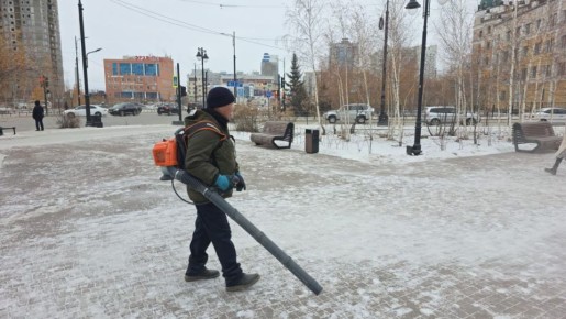 Работа муниципальных дворников по уборке общественных территорий