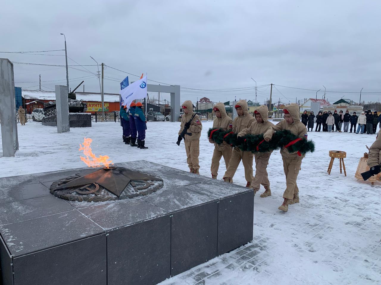 В селе Бердигестях зажгли Вечный огонь в память о героях Великой Отечественной войны В селе Бердигестях зажгли Вечный огонь в память о героях Великой Отечественной войны