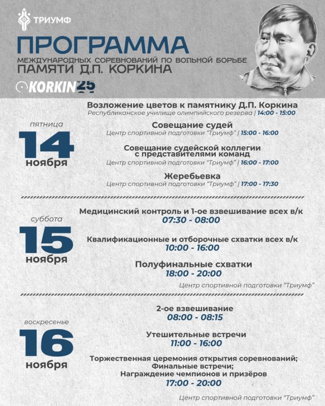 Международный турнир Коркина в Якутске: программа соревнований