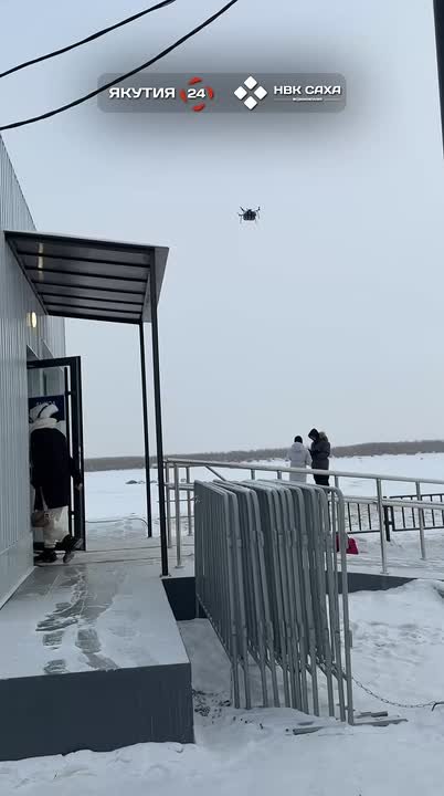 #Видеофакт: Беспилотник доставляет груз из Якутска в Нижний Бестях
