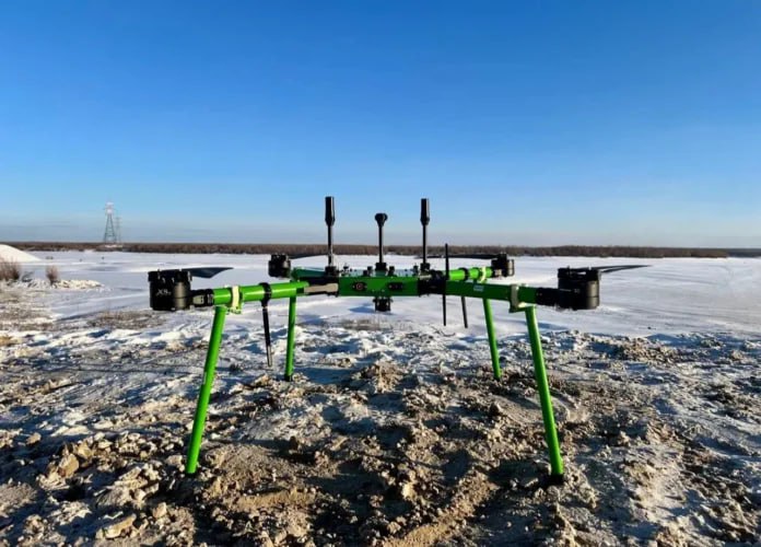 Второй этап доставки грузов дронами через реку Лену запустили в Якутии