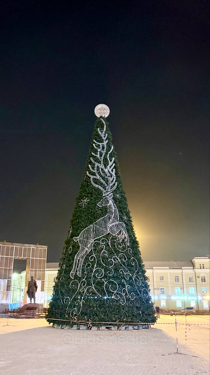 Новогодняя ёлка на площади Орджоникидзе готова к зажжению огней