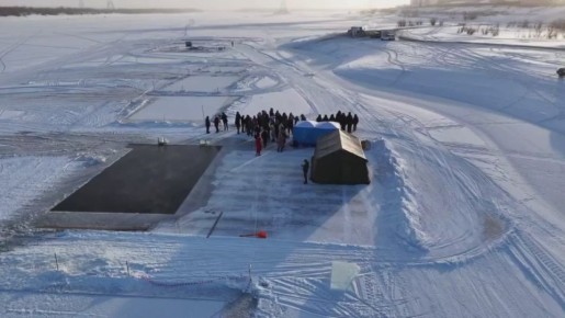 Вчера у якутских моржей был заплыв