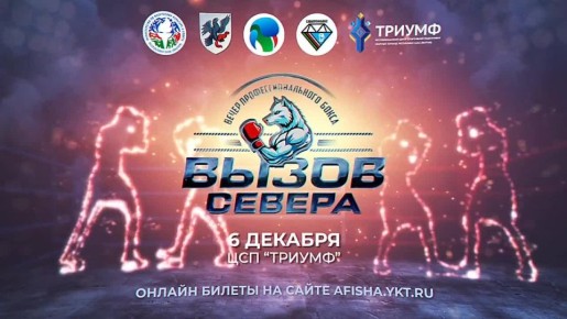 Не пропустите! Вечер профессионального бокса "Вызов Севера"