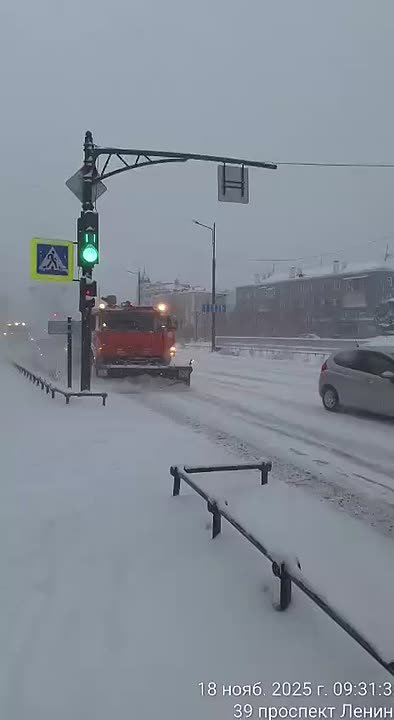 Работы потоков снегоуборочной техники