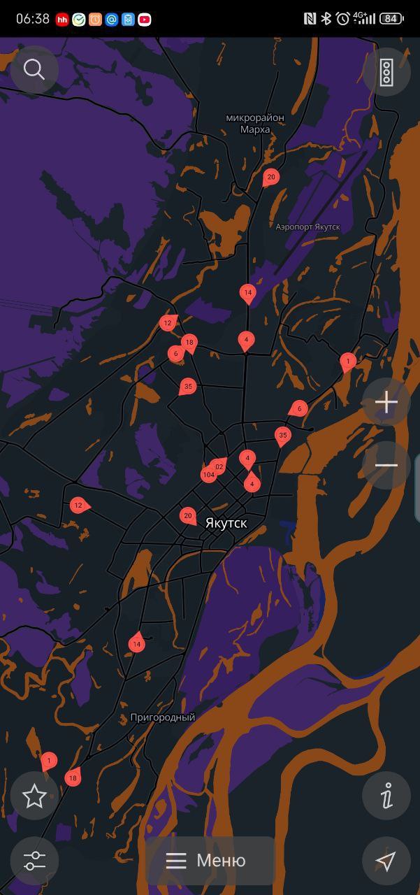 Информация по движению автобусов на 8:00