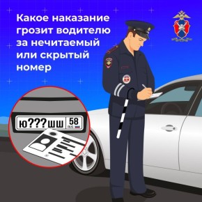Какое наказание грозит водителю за нечитаемый или скрытый номер – в новых карточках Госавтоинспекции России