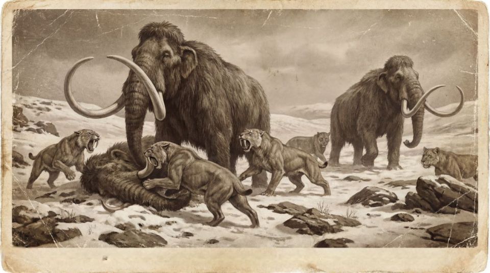 Невероятное открытие: саблезубые кошки охотились на мамонтов в Якутии 35 тысяч лет назад