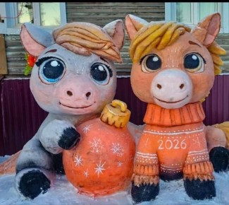 Вот такие милые жеребята появились во дворе детского сада в селе Крест-Хальджай