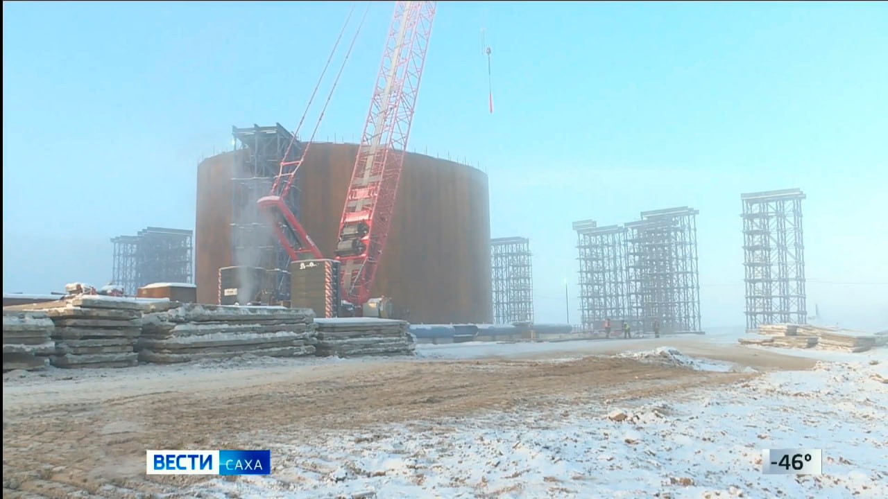 Строительство Ленского моста не останавливается в условиях экстремальных морозов