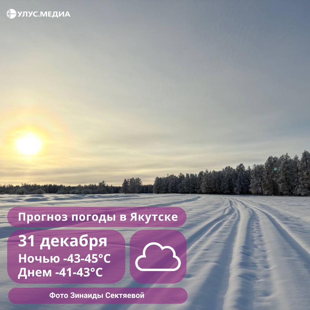 Метели на побережье Арктики, снег на западе: о погоде в Якутии на 31 декабря