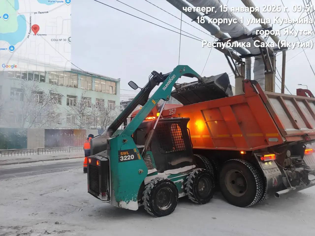 Кадры проводимых работ подрядной организацией АО «Якутдорстрой» Кадры проводимых работ подрядной организацией АО «Якутдорстрой»