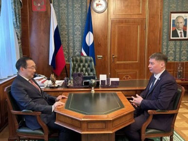 Айсен Николаев: Провёл рабочую встречу с министром имущественных и земельных отношений Республики Саха (Якутия) Павлом Багынановым