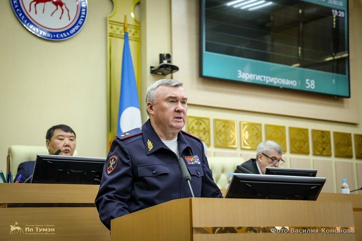 «Сели, выпили, труп». Министр внутренних дел Якутии Владимир Прокопенко выступил с ежегодным докладом об итогах работы ведомства за 2025 год перед Ил Тумэн
