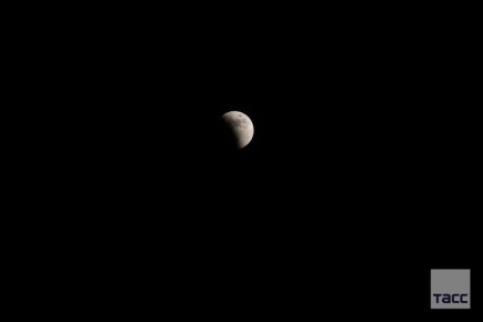 Лунное затмение в Якутске