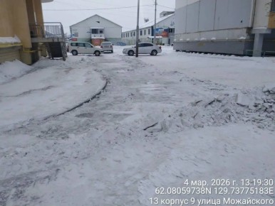 Вывоз снега с придомовых территорий в Гагаринском округе!