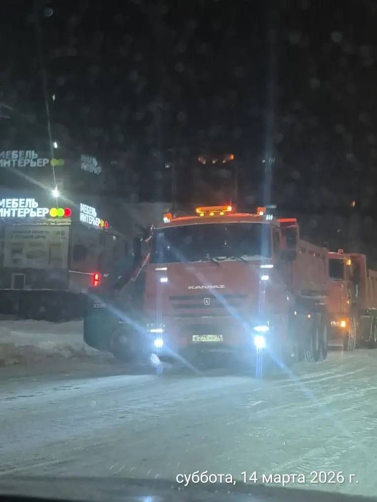 Очистка, подготовка и вывоз снега, ул Строителей Очистка, подготовка и вывоз снега, ул Строителей