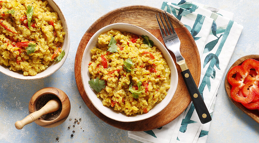 Чечевица с перцем: яркое решение для ужина