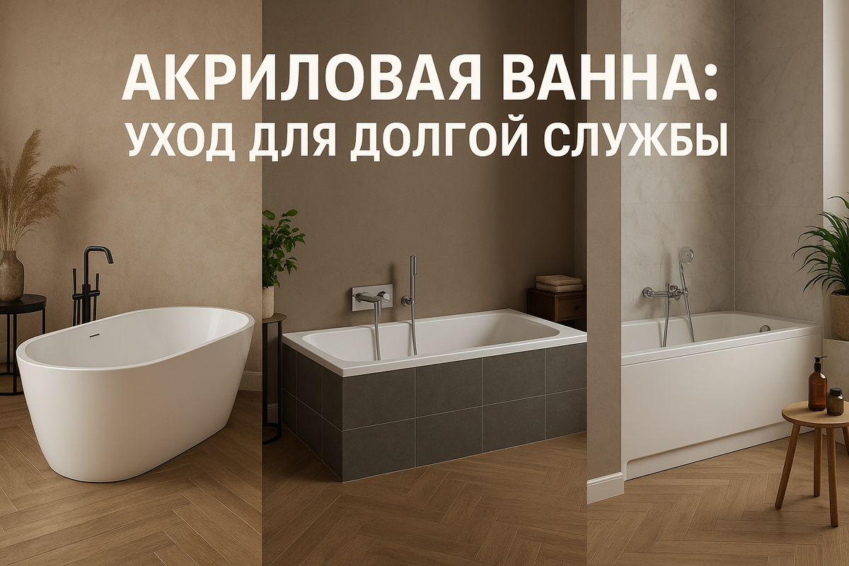 Как сохранить акриловую ванну как новую: секреты ухода, которые стоит знать