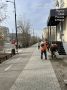 Подметание тротуаров и переходов по пр. Ленина