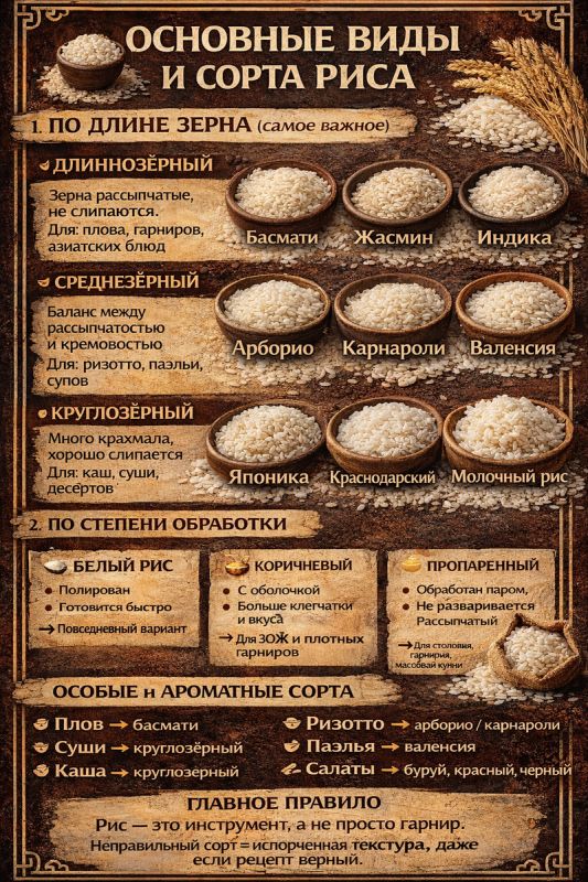 Рисовые приключения: выбираем лучший сорт для каждого блюда