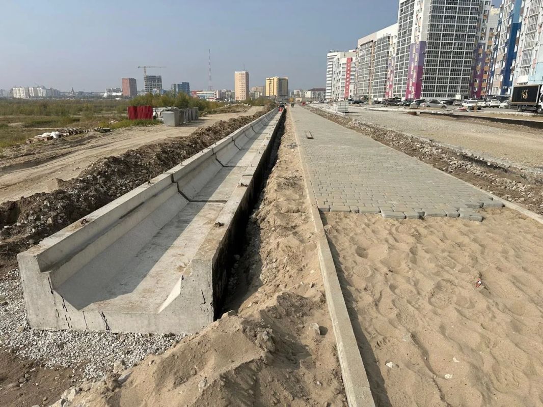 В Якутске продолжается строительство новых дорог