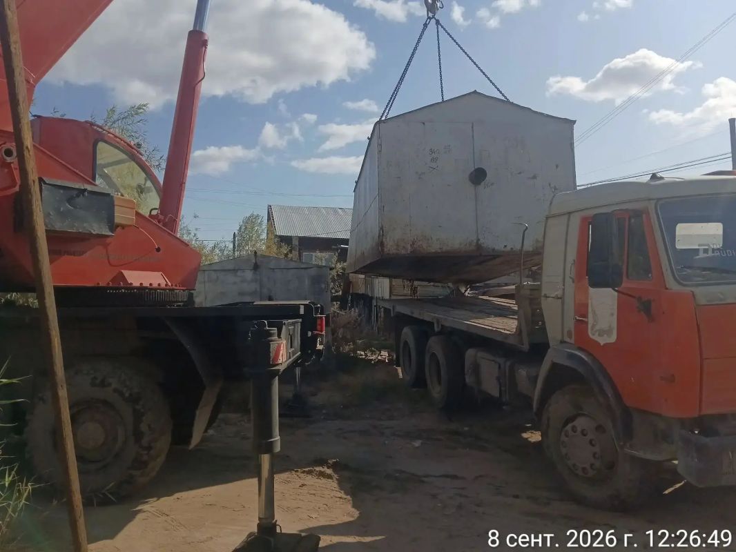 В Сайсарском округе продолжается вывоз гаражей, установленных без разрешения
