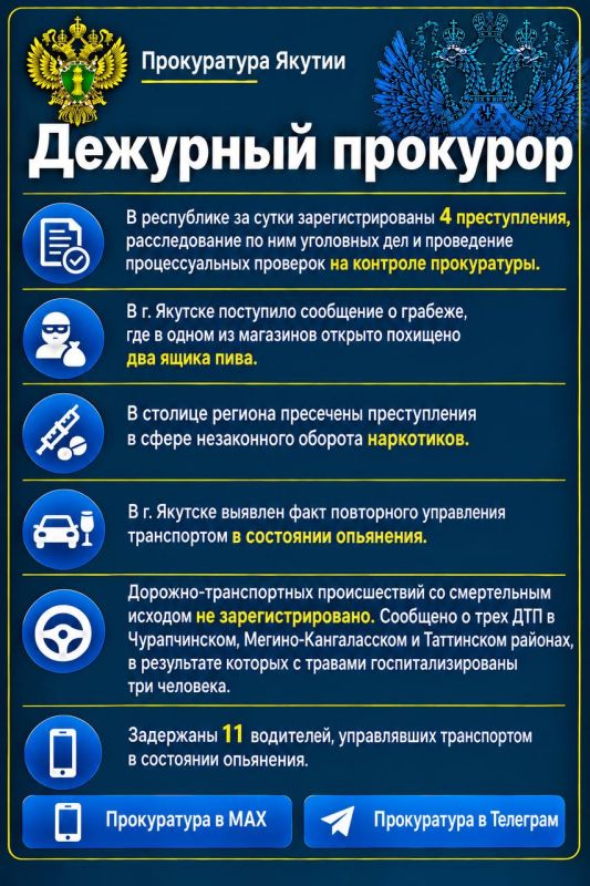 Дежурный прокурор. Прокуратура в МАХ