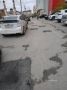 Последствия борьбы с пнями, дорога в "пятнах"