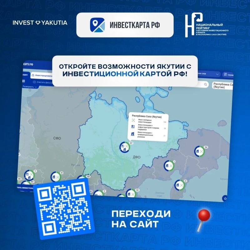 Инвестиционные возможности Якутии с помощью Инвестиционной карты России!