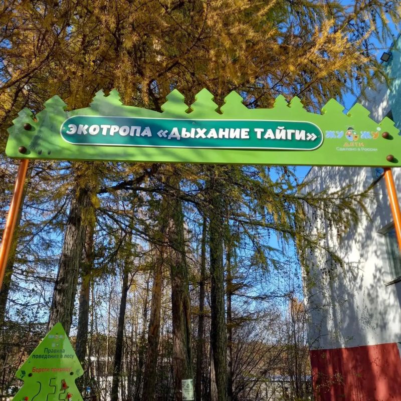 В детском саду «Аленький цветочек» открылась экотропа «Дыхание тайги» В детском саду «Аленький цветочек» открылась экотропа «Дыхание тайги»