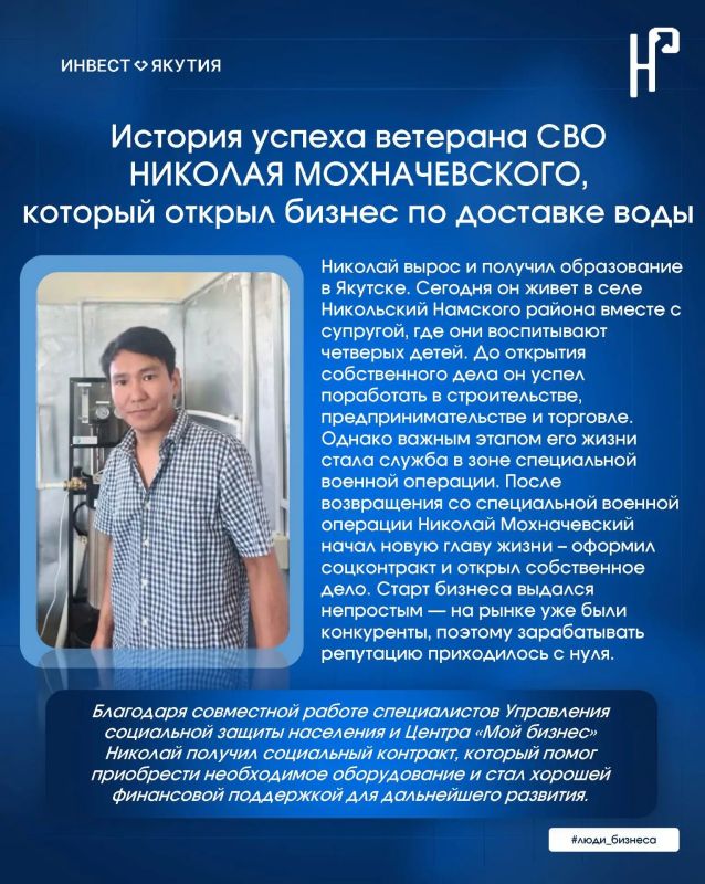 История успеха ветерана СВО Николая Мохначевского История успеха ветерана СВО Николая Мохначевского