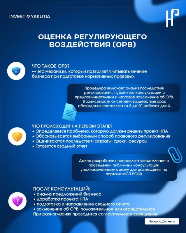 ЗАЩИТА БИЗНЕСА: Как проходит оценка регулирующего воздействия (ОРВ)? ЗАЩИТА БИЗНЕСА: Как проходит оценка регулирующего воздействия (ОРВ)?