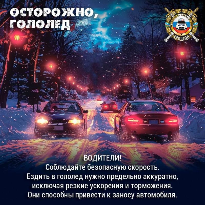 Внимание! Гололед и снегопад!
