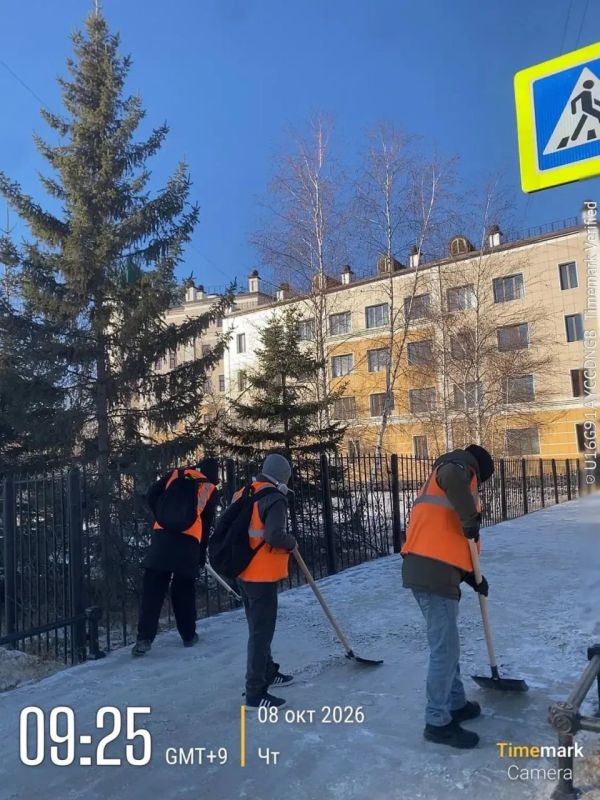Очистка, подготовка к вывозу, тротуары по проспекту Ленина Очистка, подготовка к вывозу, тротуары по проспекту Ленина