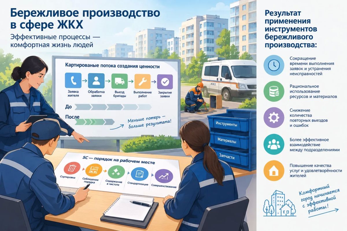 Бережливое производство в сфере ЖКХ: повышение производительности труда и качества услуг