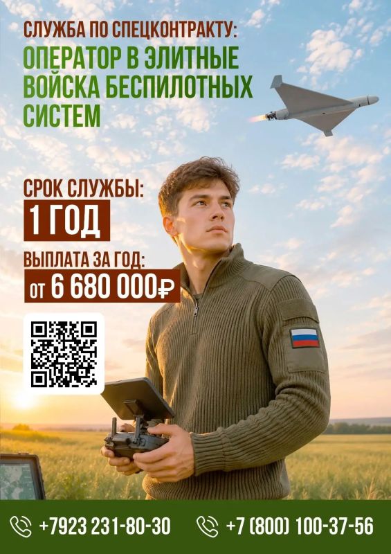 СЛУЖБА ПО СПЕЦКОНТРАКТУ: ОПЕРАТОР В ЭЛИТНЫЕ ВОЙСКА БЕСПИЛОТНЫХ СИСТЕМ