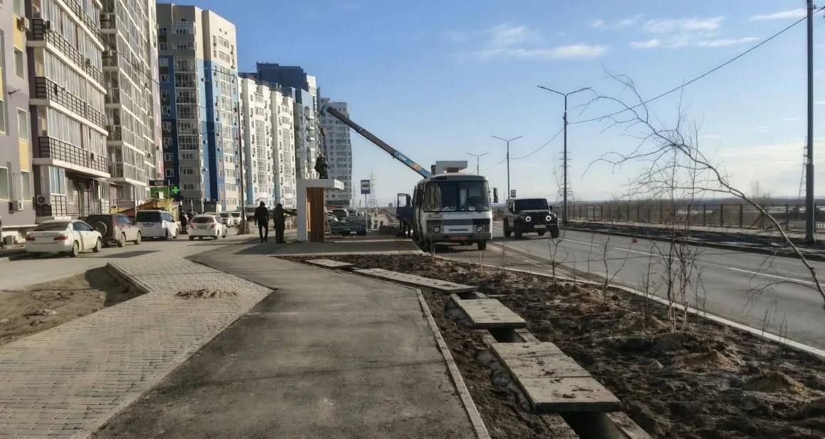 В Якутске дорожники завершают строительство улицы Ефимова в 203-м микрорайоне