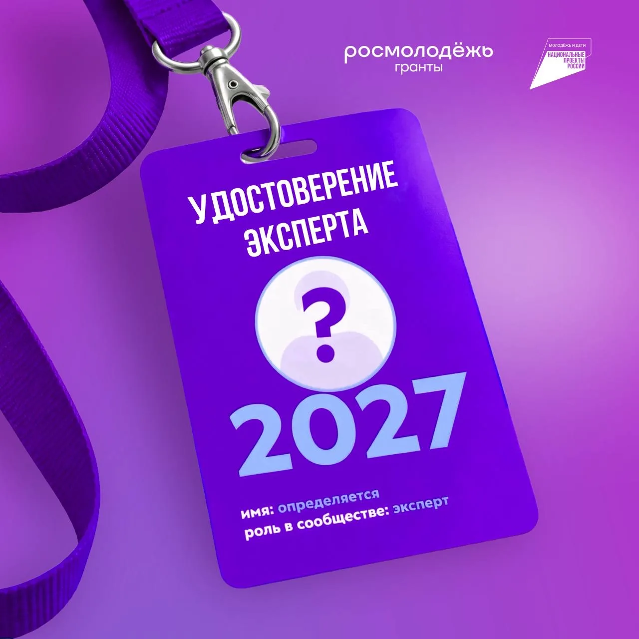 Формируется новый состав экспертного совета Росмолодёжь.Гранты на 2027 год